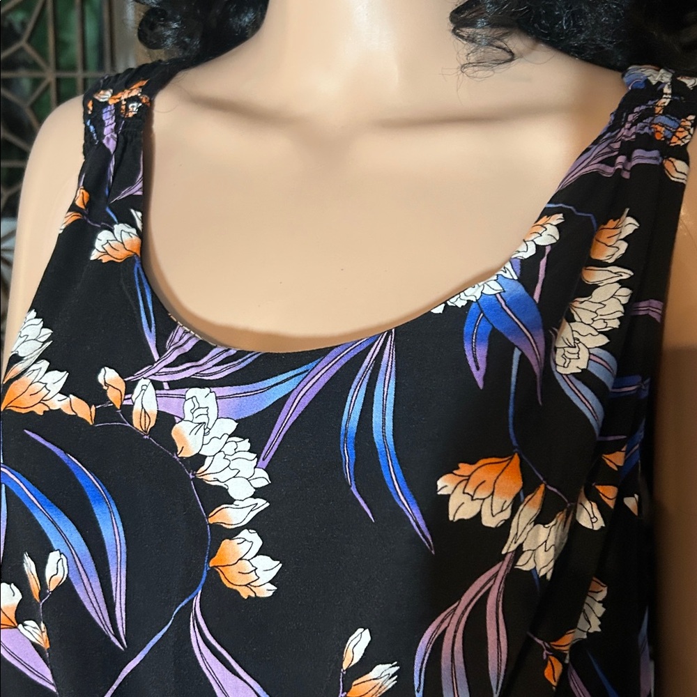 ANA SLEEVELESS TROPICAL MAXI DRESS XL - Picture 4 of 15